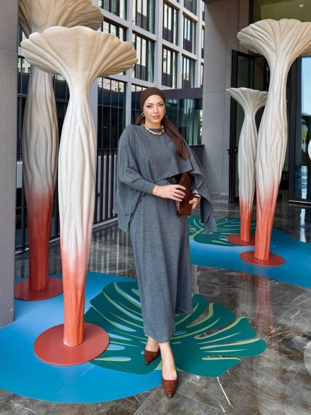 فستان شتوي قطعتين