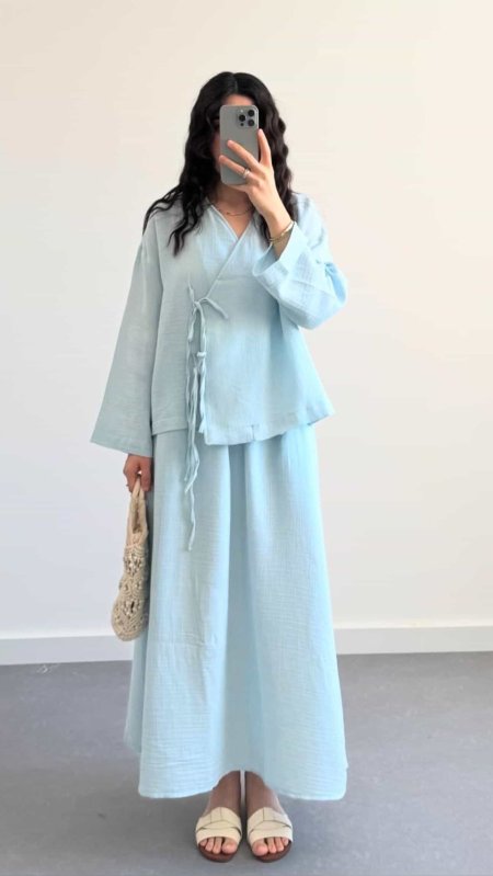 طقم تنوره ازرق