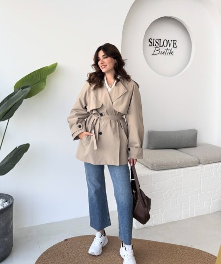 ترنش كوت قصير بيج